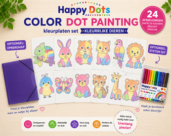 Pages de coloriage de peinture à points de couleur