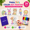 Color DOT Painting set Kleurrijke dieren A4