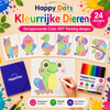 Color DOT Painting set Kleurrijke dieren A4