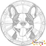 DOT Painting Dog - Boston Terrier