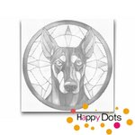 DOT Painting Dog - Doberman