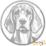 DOT Painting Dog - Coonhound
