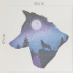 Fuse beads set Wolf under full moon