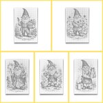 DOT Painting Forest Gnomes Coloring Book