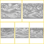 Livre de coloriage de paysage &agrave; points A3 (30x40cm)