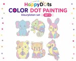 Color DOT Painting set Kleurrijke dieren A4