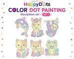 Color DOT Painting set Kleurrijke dieren A4