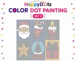 HappyDots Color DOT Painting set Kerst A4
