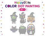 HappyDots Color DOT Painting set Halloween A4