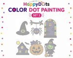 HappyDots Color DOT Painting set Halloween A4