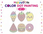 HappyDots Color DOT Painting set Kawaii eten A4