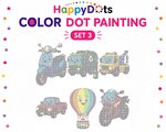 HappyDots Color DOT Painting set Voertuigen A4