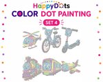 HappyDots Color DOT Painting set Voertuigen A4