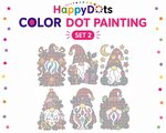 HappyDots Color DOT Painting set Kerst Gnomes A4