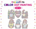HappyDots Color DOT Painting set Kerst Gnomes A4