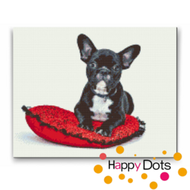 Diamond Painting Bulldog on pillow