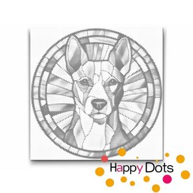 DOT Painting Dog - Basenji