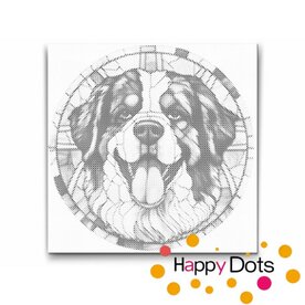 DOT Painting Dog - Saint Bernard