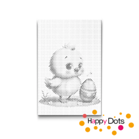 DOT Painting Easter/Spring - Chick with Easter Egg