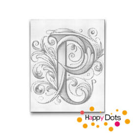 DOT Painting Letter P