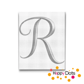 DOT Painting Letter R