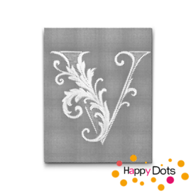 DOT Painting Letter V