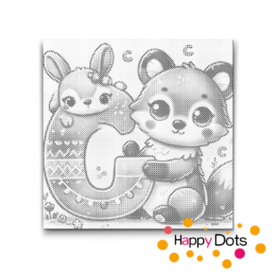 DOT Painting Letter Animals C