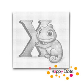 DOT Painting Letter Animals X