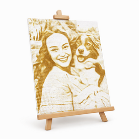 DOT Painting from your own photo Gold