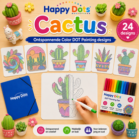 HappyDots Color DOT Painting set Cactus A4