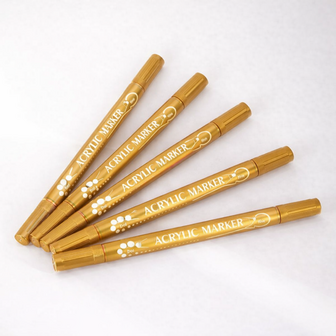 Marqueurs acryliques DOT pour peinture, lot de 5 (double pointe)