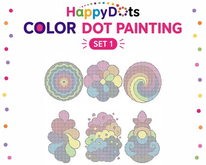 Color DOT Painting set Kleurrijk Abstract A4 