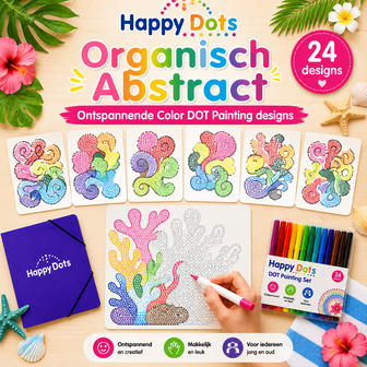 HappyDots Color DOT Painting set Organisch Abstract A4 