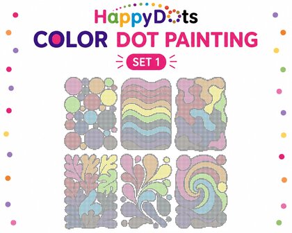 HappyDots Color DOT Painting set Organisch Abstract A4 