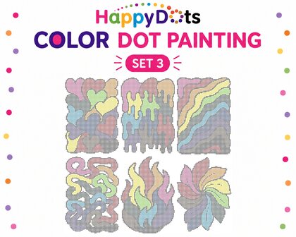 HappyDots Color DOT Painting set Organisch Abstract A4 