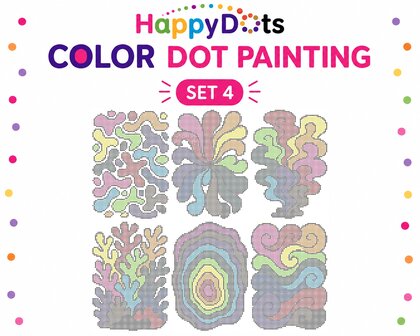 HappyDots Color DOT Painting set Organisch Abstract A4 