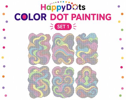 HappyDots Color DOT Painting set Lijnen A4
