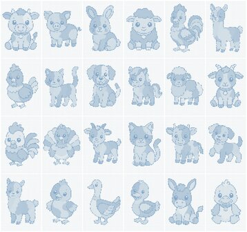 HappyDots DOT Painting Valuepack Boerderij dieren &ndash; 24 stuks