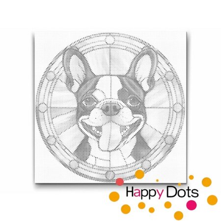 DOT Painting Dog - Boston Terrier