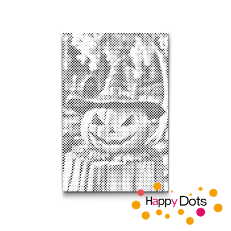 DOT Painting Halloween - Pumpkin with hat