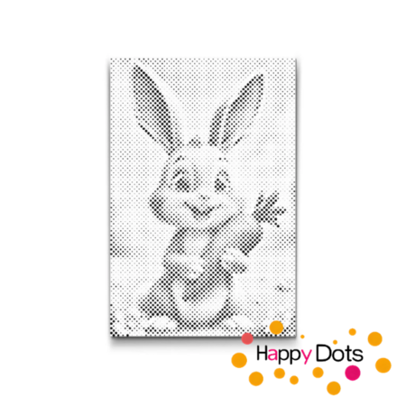 DOT Painting Ostern/Fr&uuml;hling - Hase mit M&ouml;hre