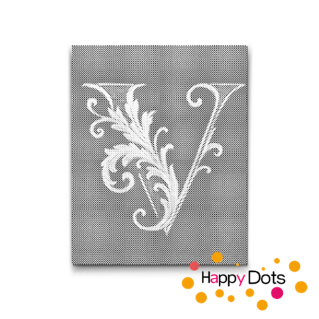 DOT Painting Letter V