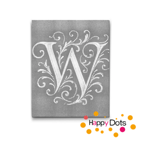 DOT Painting Letter W