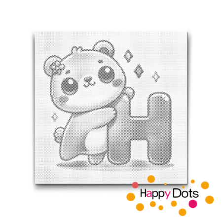 DOT Painting Letter Animals H