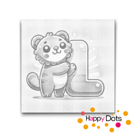 DOT Painting Letter Animals L