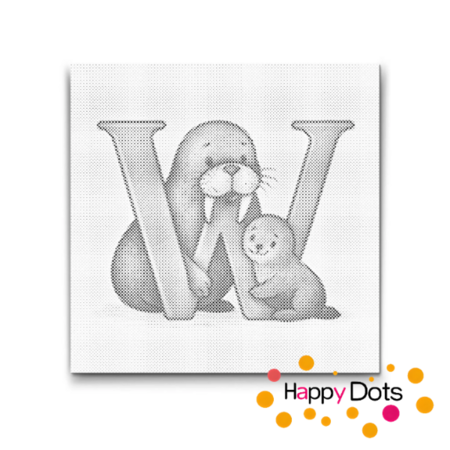 DOT Painting Letter Animals W