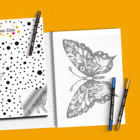 DOT Painting Coloring Book Large Mandala Animals A3 (30x40cm)