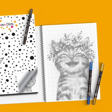 DOT Painting Coloring Book Cats