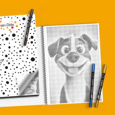 DOT Painting Coloring Book Dogs