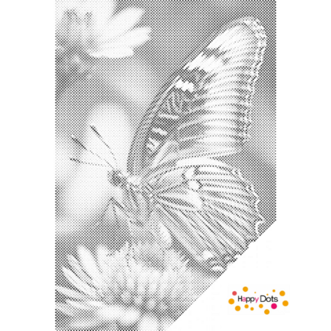 DOT Painting Vlinder op bloem